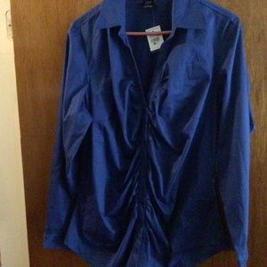 Royal blue button down